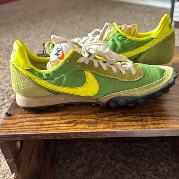 Vintage Nike Waffles Late 1970s/Early 80s MadeIn USA Green Yellow Size 5 - Picture 6 of 16